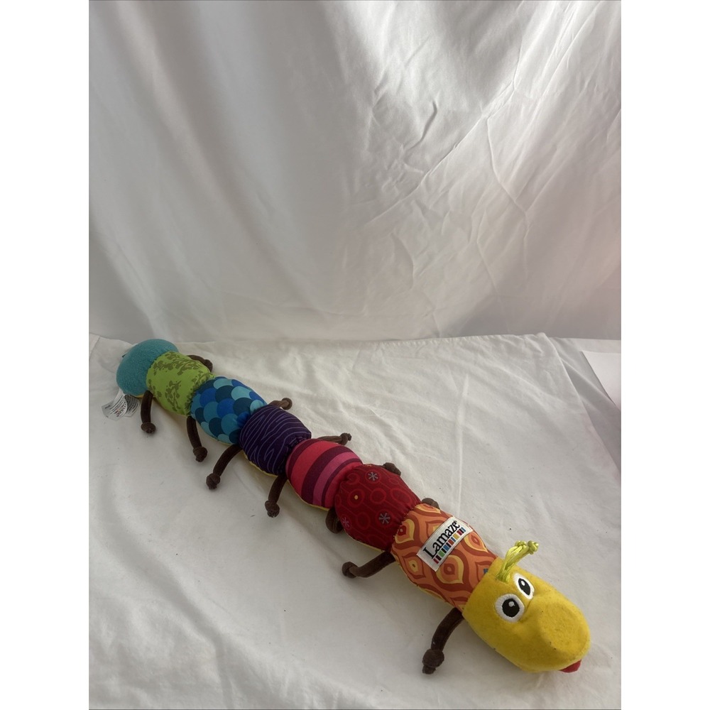 Lamaze Measuring Worm Caterpillar Colorful Learning Crinkle Rattle Music Ruler